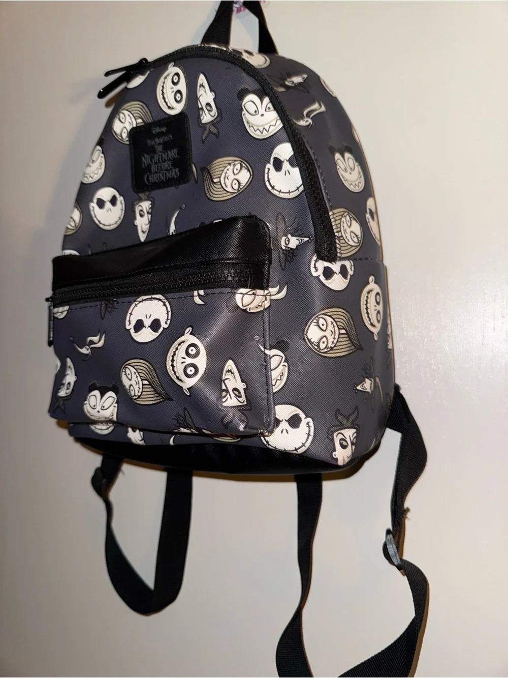 Disney’s The Nightmare Before Christmas Faces Mini Backpack Grey And Black